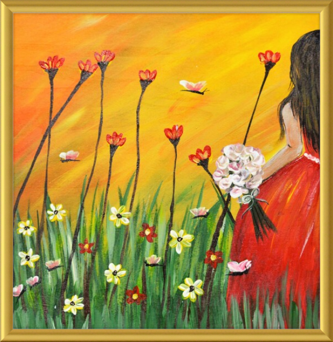 Girl with Flowers